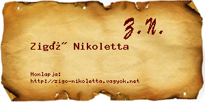 Zigó Nikoletta névjegykártya